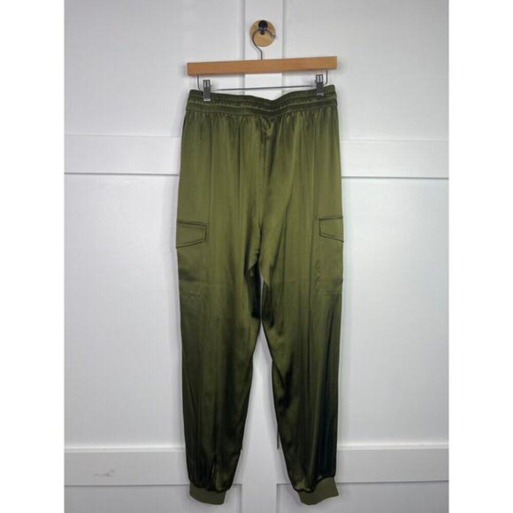 NWT Cami NYC Elsie Silk Drawstring Tea Leaf Green Cargo Elastic Jogger Pant - Picture 7 of 8